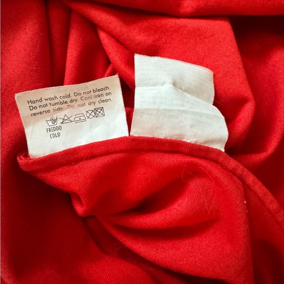 YSL YVES SAINT LAURENT RIVE GAUCHE LOGO TANK RED & GOLD SIZE M - Picture 6 of 9